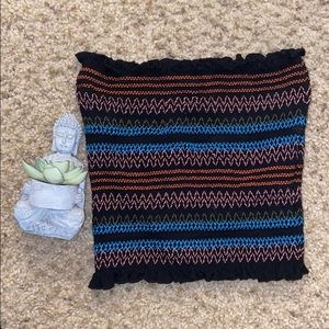 Sky & Sparrow Multicolored Smocked Tube Top